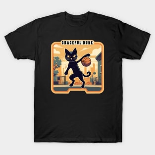 Black cat baller T-Shirt